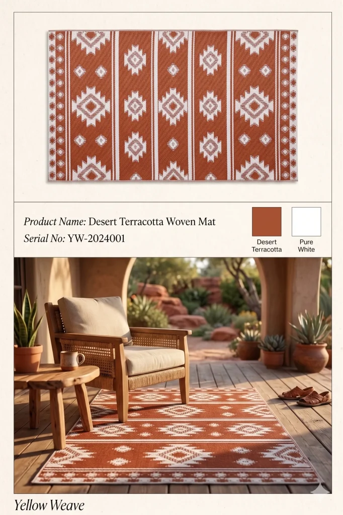 Ikat Desert Terracotta Mat