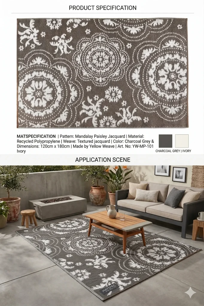 Madalay Paisley Mat Design