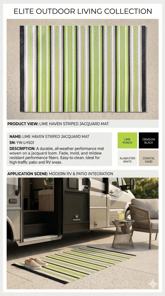 Stripe Lime Haven Mat